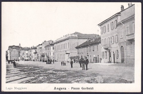 Cartolina angera piazza - -,