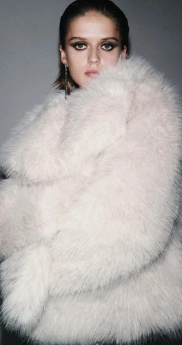 Zara ecru cappotto finta - ecru,