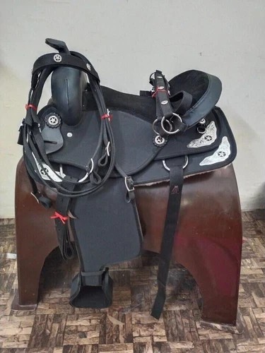 Sella nera sintetica western - nera,
