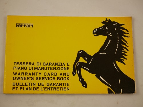 Libretto scheda garanzia - scheda,