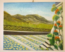 Quadro moderno paesaggio olio