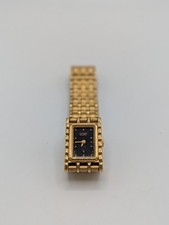 Orologio Vintage Citizen Quarzo Donna Tono Oro Rettangolare Quadrante Nero - Giappone Mv