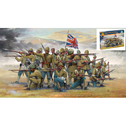 British infantry and - infantry, sepoys
