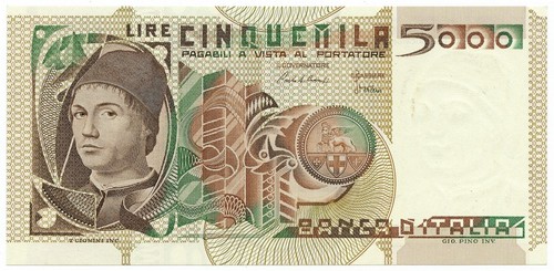 5000 lire ritratto uomo - 5000, d'uomo
