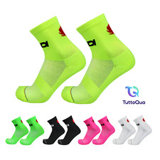 Calze Calzini da Ciclismo Sport Bici Bicicletta Corsa MTB Colorati Fluo Estate