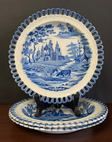 Antique 18th century bow blue - antique,
