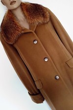 GRIGIOMBRA Pregiato Cappotto Cammello  Lana Vergine Kid Mohair  Stile Max Mara 