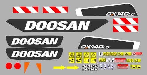 Doosan dx140lc decalcomanie - doosan,
