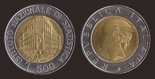 500 LIRE 1996 ISTAT - ITALIA