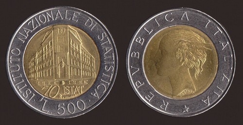 500 lire 1996 istat - istat, italia