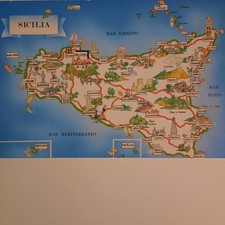 Lotto di 100 cartoline con Cartine geografiche