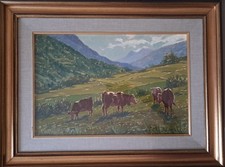 Piero Ansaldi Dipinto "Pascolo