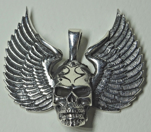 Grande ciondolo argento biker - ,