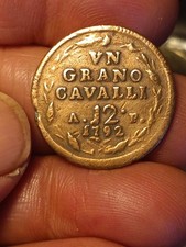 Splendida UN GRANO CAVALLI 12 Regno NAPOLI 1792 FERDINANDO IV DI BORBONE Rara R