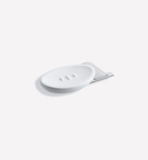 Porta sapone bianco a parete