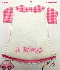 Bimbo a bordo tela aida  2 colori Made in Italy NOVITÀ!!