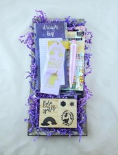 Unicorn Dreams set regalo personalizzato: penna, timbri, blocco note, nastro ufficio Natale
