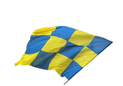 Bandiera giallo blu scacchi - a,