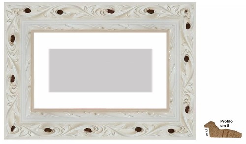Cornice legno bianca - legno,
