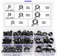 90 Pezzi 6/7/8/9/10/12/14/16 Mm Clip Fascette Stringitubo a Molla, Fascette per 