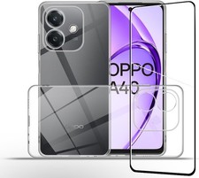 CUSTODIA per OPPO A40 A60 5G Cover TPU CLEAR + Pellicola VETRO Temperato 360°