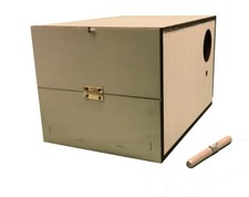 NIDO in PIOPPO PER CALOPSITE con CAMERA PAPPAGALLI h.19,6cm