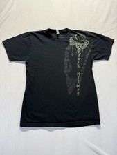 T-shirt nera casco teschio