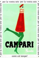 Poster Manifesto Locandina Pubblicità Aperitivo Cordial Campari Stampa 50x70 Cm.