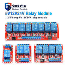 Modulo optoaccoppiatore 5V 12V 24V 1-2-4-8 canali relè alto basso livello Arduinos PI