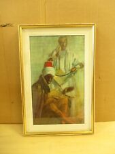 DIPINTO A OLIO SU MASONITE -PIERO MONTI- “SUONATORI LIBICI”