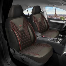 Fodere coprisedili per Peugeot Bipper Tepee anno 2008-14 in cucitura nero/rosso 