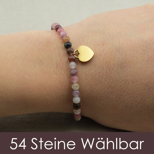 Bracciale cuore pietra