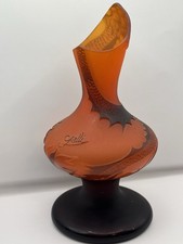 Vaso In Vetro Cammeo Emile Galle’ Art Nouveau Francese