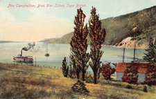 Cape Breton Bras d'Or Lakes New Campbellton Harbor cartolina d'epoca C40