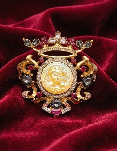 Spilla vintage corona - spilla, reale