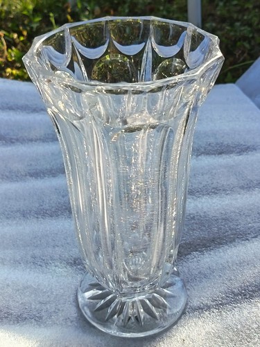 Vintage clear crystal vase - vase, 25
