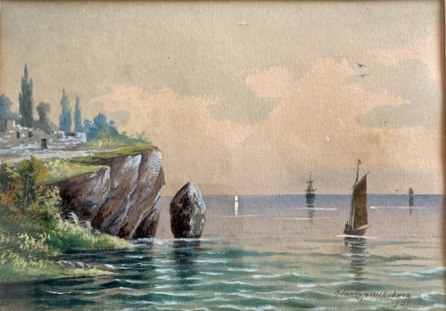 Quadro paesaggio lago - quadro,
