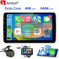 Autoradio 10" Android 13 DAB+ 1 DIN GPS Navi WIFI 360° Girevole Schermo 4+64GB