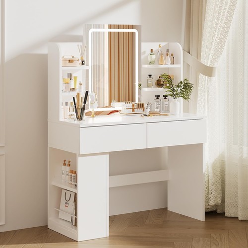 Tavolo trucco bianco - bianco, con