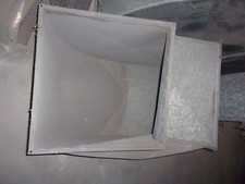 Porzione di impianto di areazione aspirazione in lamierino