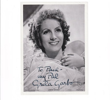 GRETA GARBO † Autografo