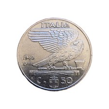 VITTORIO EMANUELE III 50 CENTESIMI 1940 A. XXI IMPERO 