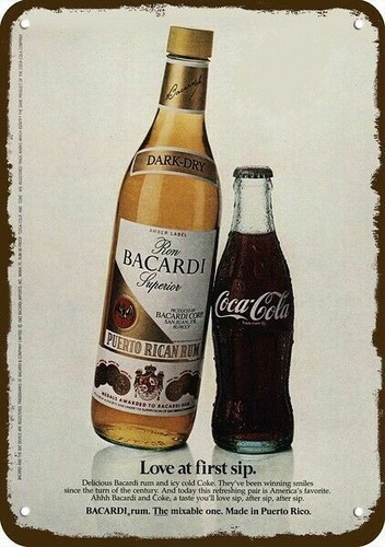 1982 bacardi rum coca - &,