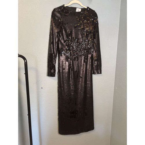 Maxi abito nero con - , paillettes