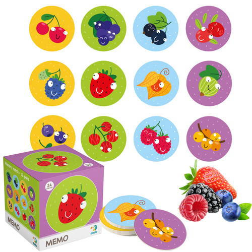 Memo game mini - mini, "fruits"