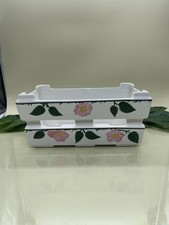 Vaso da fiori Villeroy Boch rosa selvatica. Vaso per erbe aromatiche sopravaso centrotavola come nuovo