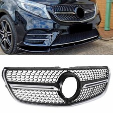 Per Mercedes Classe V W447 V250 V300 V260 Griglia Diamantata Griglia Radiatore Nera