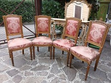 GRUPPO 4 SEDIE DORATE CON