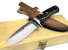 COLTELLO ARTIGIANALE DA CACCIA LAMA IN ACCIAIO BALESTRA LAMA FISSA COLLEZIONE