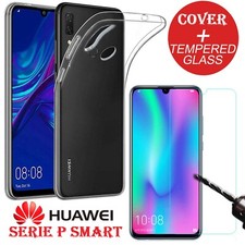 CUSTODIA TPU COVER per HUAWEI P SMART / 2019 / 2020 / Z / PLUS + VETRO TEMPERATO